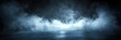 © ma - Abstract foggy background, a dark scene with smoke and mist on a black floor, a smoky room