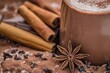 © Ева Поликарпова - A warm cup of hot chocolate with cinnamon and star anise, perfect for a cozy winter morning