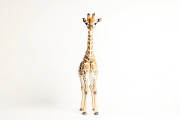 Poster - minimalistic stock photo of exotic animal on white background standing in center of frame