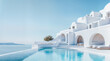 © MidJen - Terrasse avec piscinie d'une villa blanche minimaliste au bord de la mer