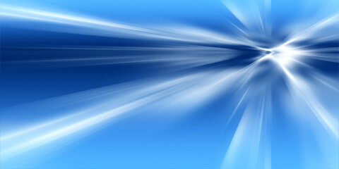 Poster - abstract futuristic background with glowing blue light effect. high speed. hi-tech. abstract technol