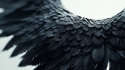 Aufkleber - Intricate Black Wings Design