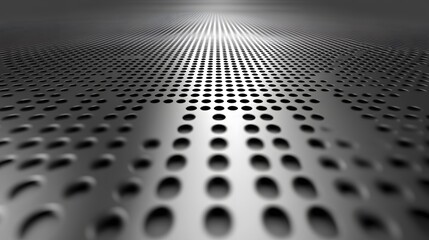 Poster - Abstract Metal Surface With Circular Perforations
