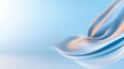 Poster - Blue background with a white and orange wave