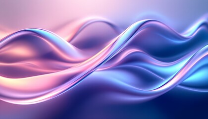 Poster - Texture of liquid blue-orange gradient glass on a dark background. Holographic colors. Abstract wavy 3d backgrounds. Abstract 3d background bright glass colorful gradient fluid wave render texture