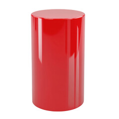 Poster - bright red glossy cylinder for modern interior design and decor
