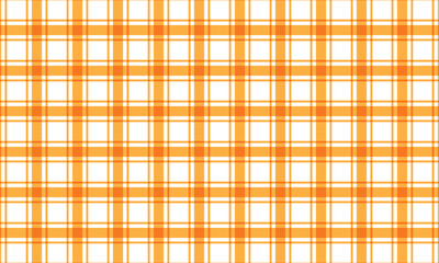 Poster - abstract simple decorative orange thin and thick plaid line pattern.