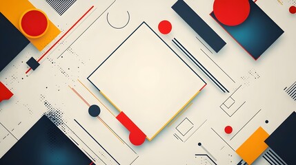 Poster - Abstract Geometric Design with Bold Colors and Shapes