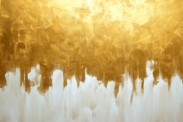 Poster - A depiction of rising hope using bright, ascending brushstrokes in gold and white