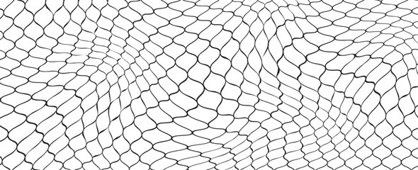 Curved net pattern. Seamless design for sportswear or equipment like soccer goals, volleyball nets, basketball hoops, hockey nets, and athletic gear.