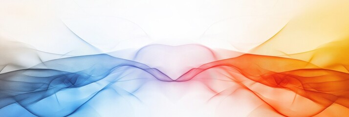 Poster - Colorful abstract fractal patterns with smooth lines and ample copy space for creative projects and presentations. Generative AI
