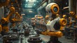© Purnomo adi - Futuristic robot assembly line in a factory.