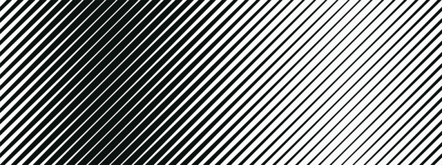 Poster - Black diagonal gradient background. Parallel slanting line. Angle of thick and thin strips. Retro manga backdrop for wallpaper, cover, website, poster.