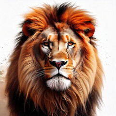 Wall Mural - powerful lion illustration 