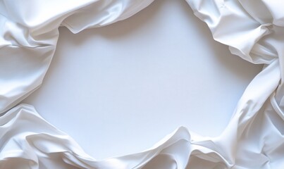 Poster - A textured white fabric frame surrounding a blank space.