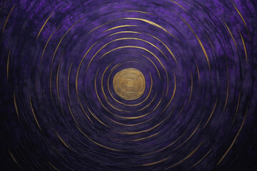 Poster - Circular gradients of deep purple and gold fading into one another