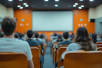 Wall Mural - University Students in Auditorium Lecture Hall