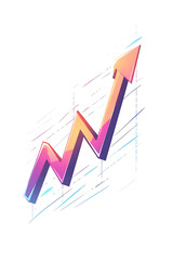 Poster - A stylized upward graph symbolizing growth and progress.