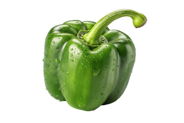 Wall Mural - green pepper isolated on white background