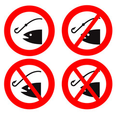 no fishing signs