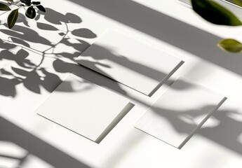 Aufkleber - Corporate identity stationery mock-up, depicted in 3D, isolated on a gray backdrop.