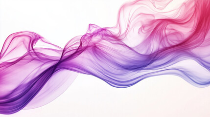 Aufkleber - Soft, flowing waves of pink and purple hues intertwine smoothly against a light backdrop, creating a visually captivating and serene atmosphere.