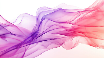 Aufkleber - Delicate waves of translucent fabric display a blend of purple and pink shades, flowing elegantly across the surface. The softness and movement evoke a sense of tranquility and creativity.