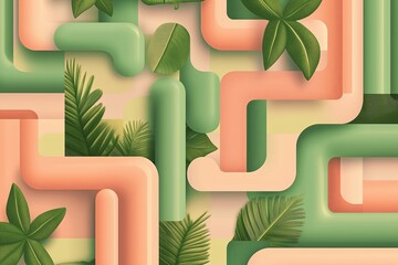 Poster - Overlapping shapes with subtle gradients to convey layers of memory