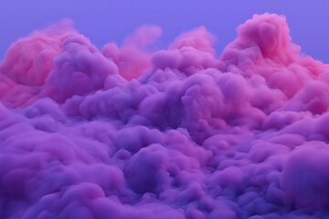 Poster - Waves of ink flowing like a waterfall, blending from indigo to violet