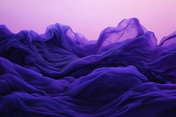 Aufkleber - Waves of ink flowing like a waterfall, blending from indigo to violet