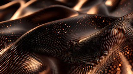 Wall Mural - Mocha mousse color 2025 futuristic grid design with glowing accents, precise patterns and a digital-inspired aesthetic