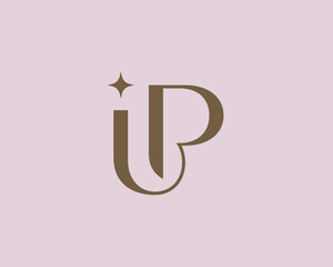 Wall Mural - ip letter logo icon design. classic style luxury initials monogram.