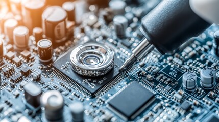Poster - Cleanroom Inspection of Circuit Boards by Technicians