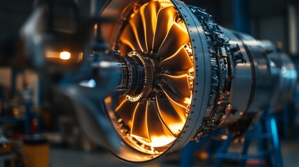 Poster - Close-Up of Next-Gen Wind Turbine Component in Lab