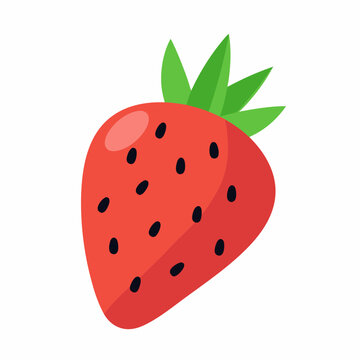 Strawberry fruit white background icon isolated






