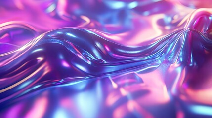 Poster - Abstract iridescent flowing fabric texture background