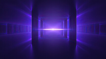 Poster - Abstract Purple Corridor Digital Art Visualization