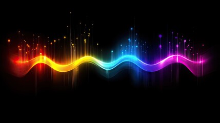 Fototapete - Colorful Abstract Wave Energy Light Display