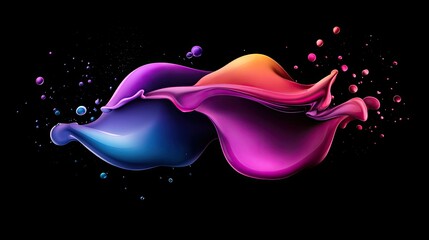 Poster - Vibrant Color Splash Abstract Design Art