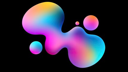 Poster - Abstract Colorful Liquid Shapes Design
