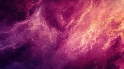 Poster - Abstract Swirling Purple And Orange Hues Painting