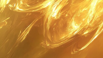 Poster - Abstract Golden Swirls Liquid Motion Design