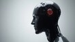 © Faizer - Futuristic Android Head Profile with Red Light Detail, Showcasing Advanced Technology and Artificial Intelligence, Perfect for Sci-Fi and Innovation Themes