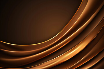 Poster - Elegant golden waves create a luxurious background in soft lighting for design projects