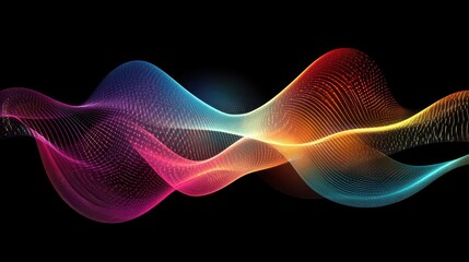 Fototapete - Colorful Abstract Waves of Light and Energy