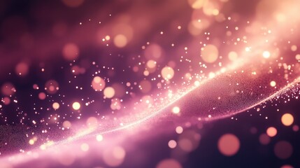 Poster - Pink Sparkling Wave Abstract Background Design