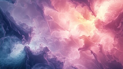 Poster - Abstract Pink and Purple Cloud Formation
