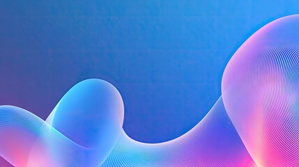 Poster - Abstract Blue Pink Swirling Wave Design Background