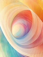 Poster - Abstract fractal patterns with colorful swirls and smooth gradients create captivating visual texture and space for text or design. Generative AI