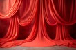 © Lubos Chlubny - Red curtains draped elegantly creating a dramatic backdrop